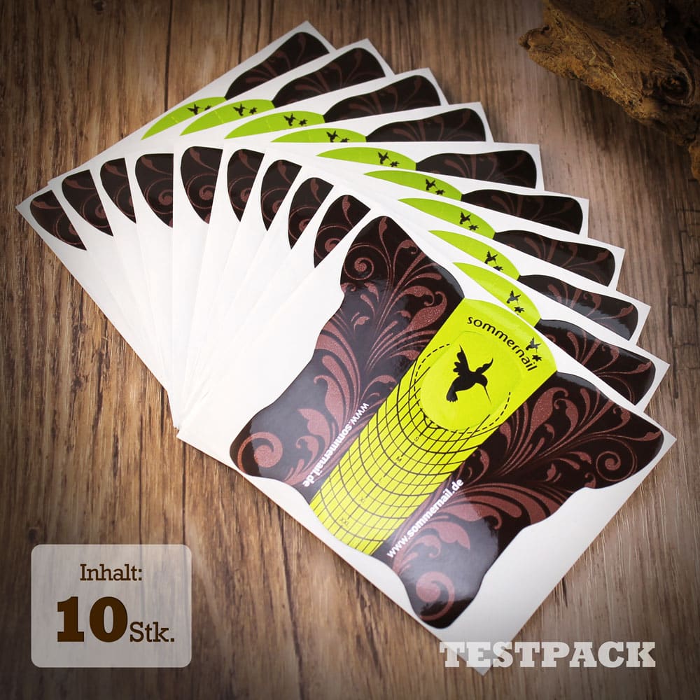 TESTPACK - Schablonen zur Nagelverlängerung - 10 Stück
