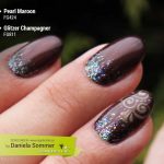 Farbgel Pearl Maroon, Glitzer Champagner