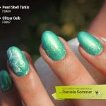 Farbgel Pearl Shell Türkis, Glitzer Gelb