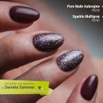 Farbgel Pure Aubergine, Farbgel Sparkle Multigrey